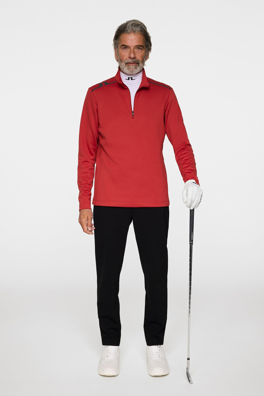 vinnie quarter zip mid layer με φερμουάρ