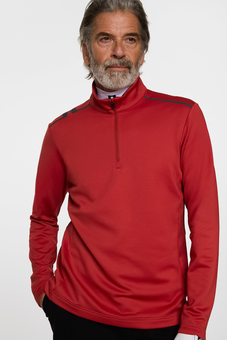 vinnie quarter zip mid layer με φερμουάρ