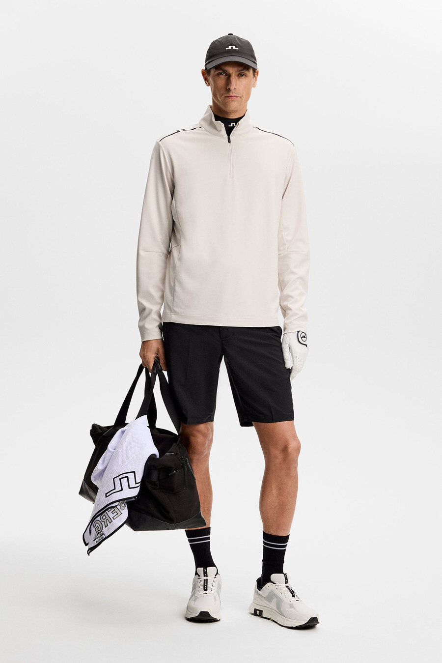 leon quarter zip mid layer με φερμουάρ