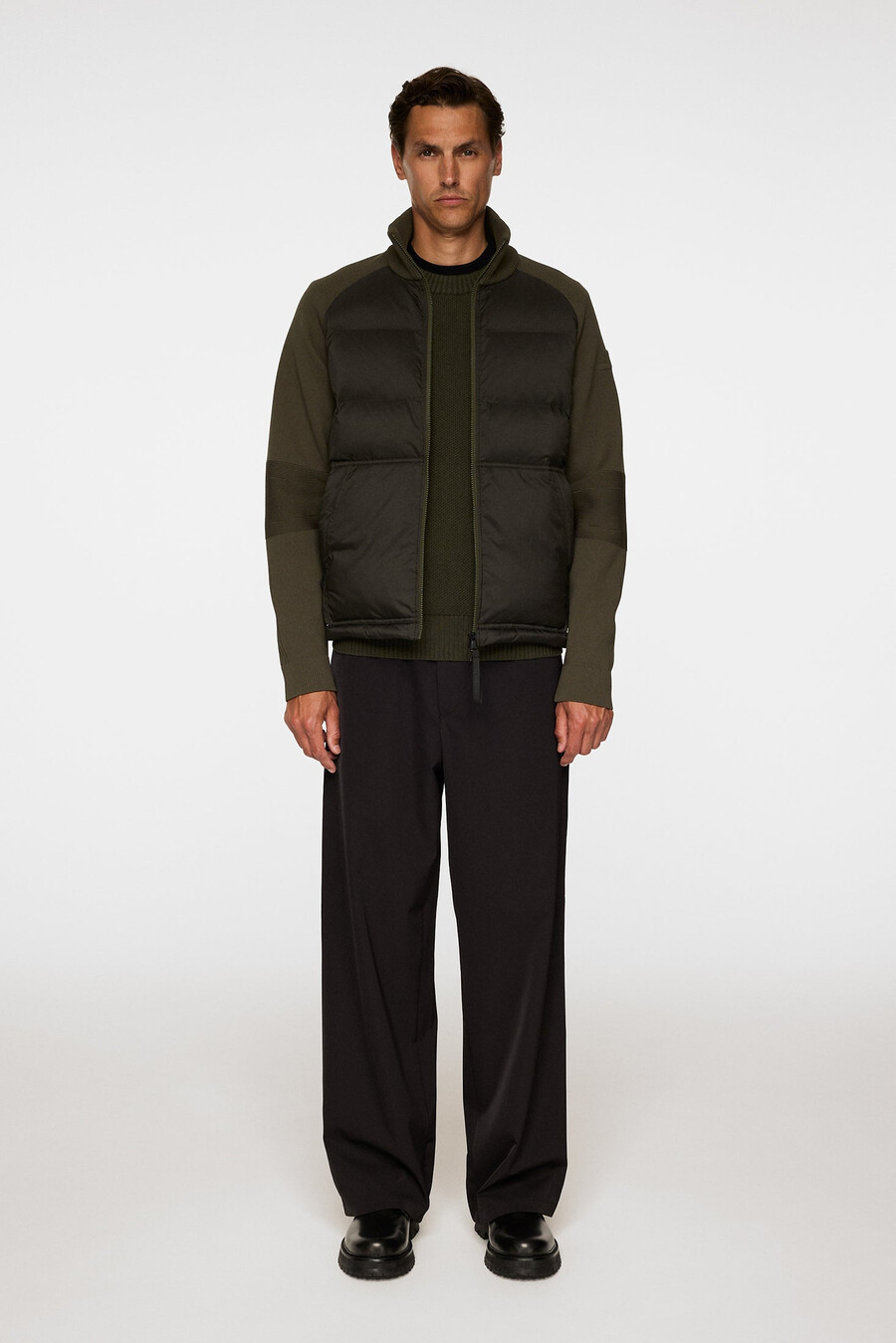 υβριδικό μπουφάν dome knit