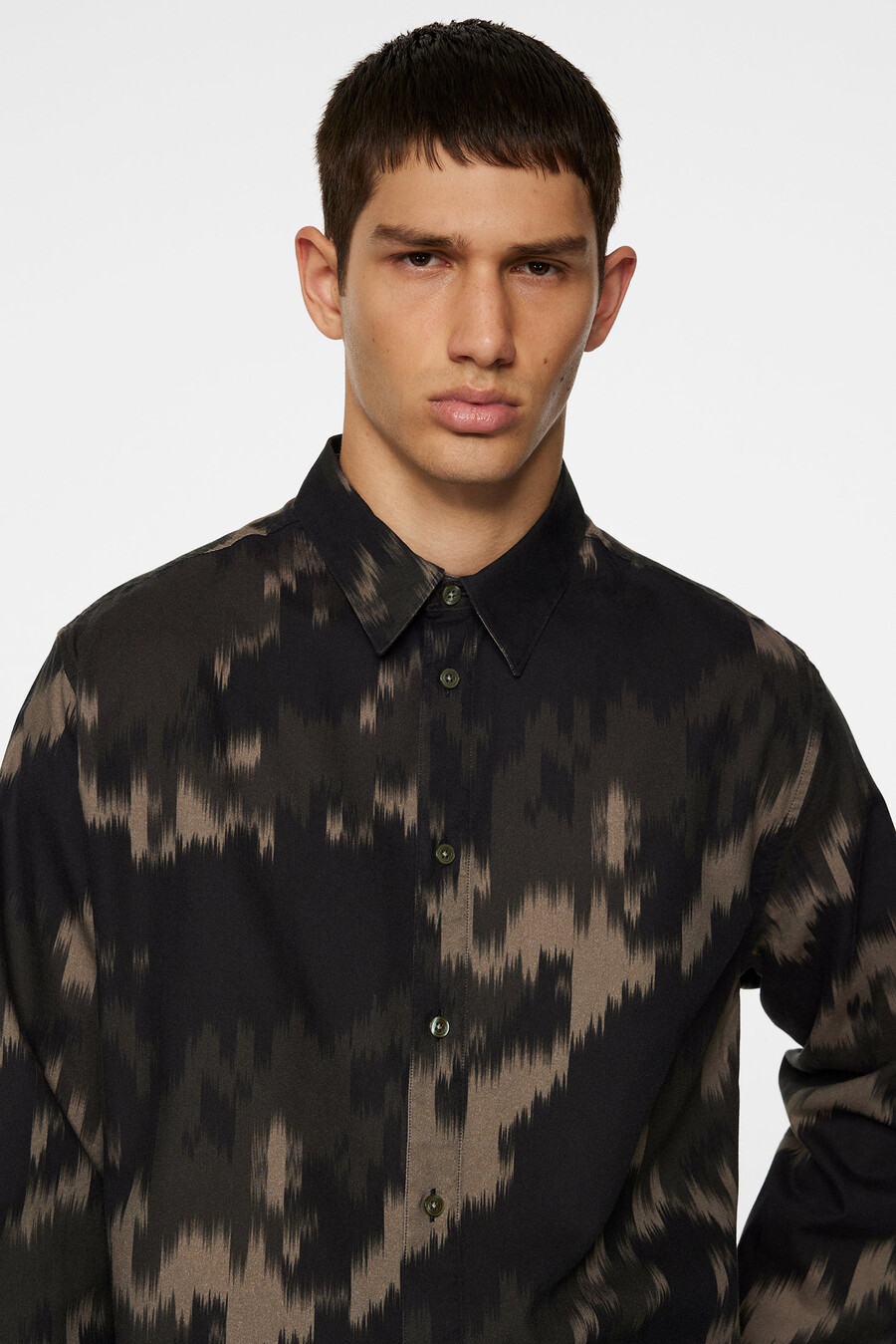 πουκάμισο reg ls με στάμπα tencel