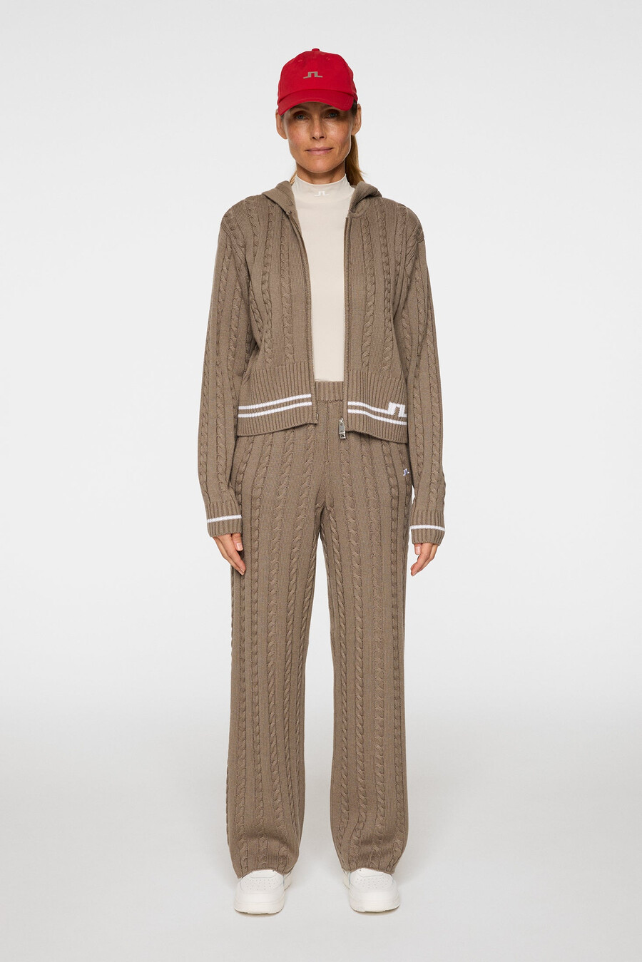 kiana cable knit μάλλινο παντελόνι