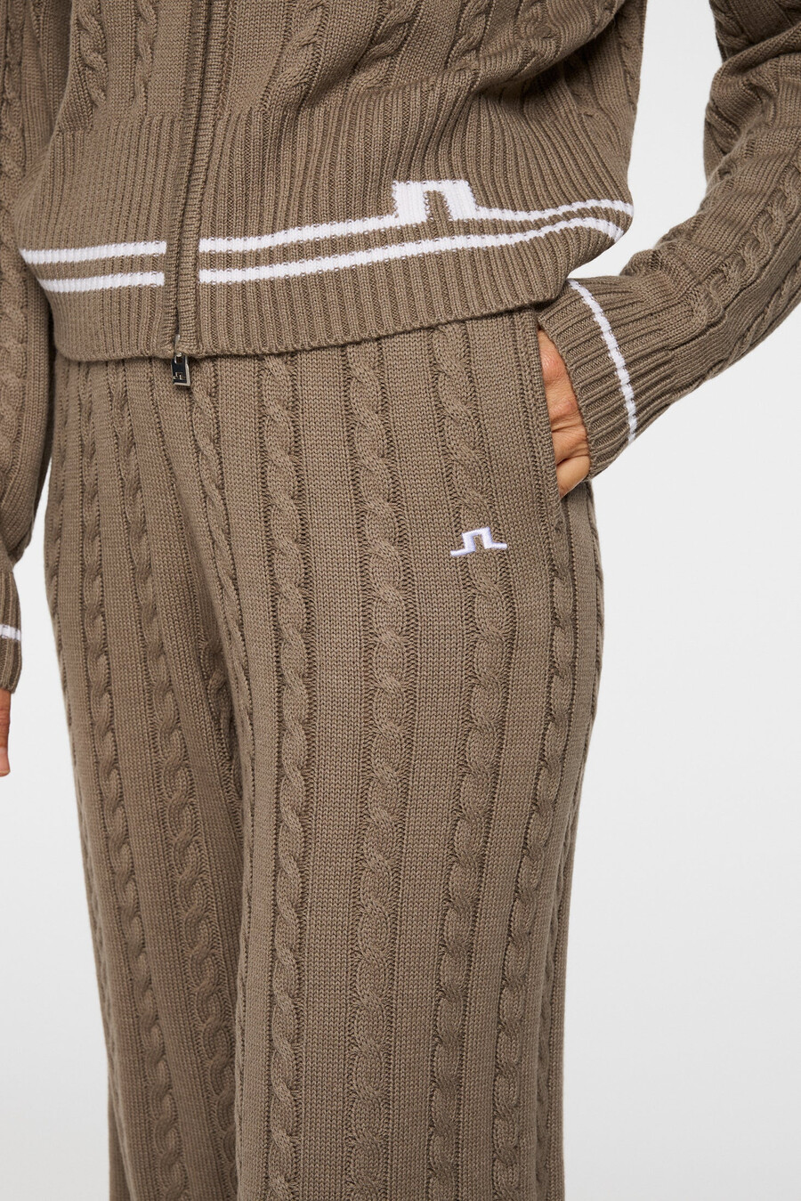 kiana cable knit μάλλινο παντελόνι